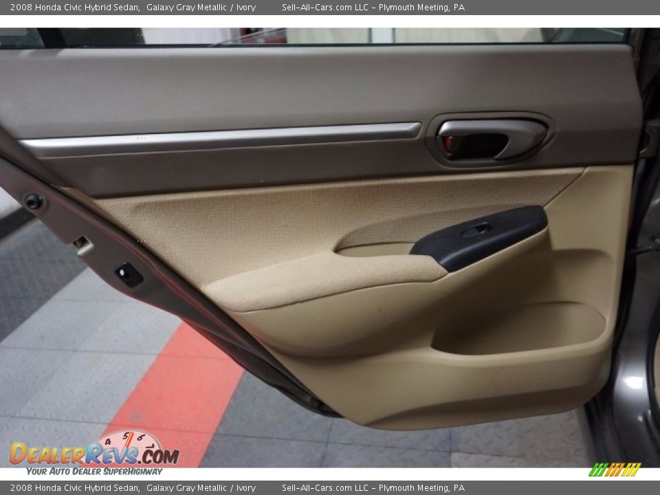 2008 Honda Civic Hybrid Sedan Galaxy Gray Metallic / Ivory Photo #15