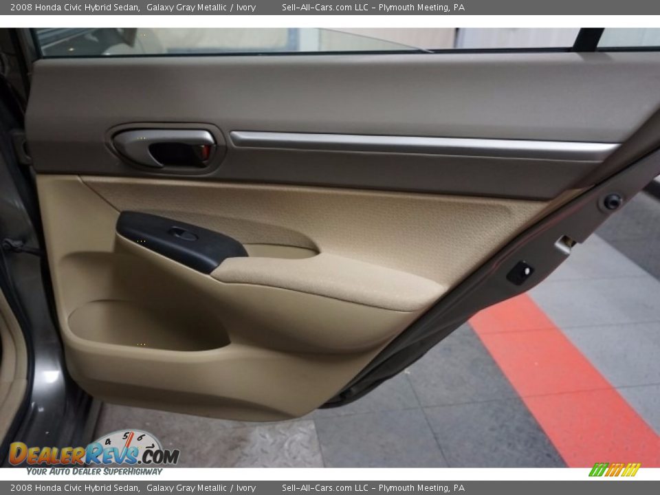 2008 Honda Civic Hybrid Sedan Galaxy Gray Metallic / Ivory Photo #16