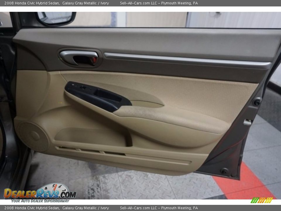 2008 Honda Civic Hybrid Sedan Galaxy Gray Metallic / Ivory Photo #17