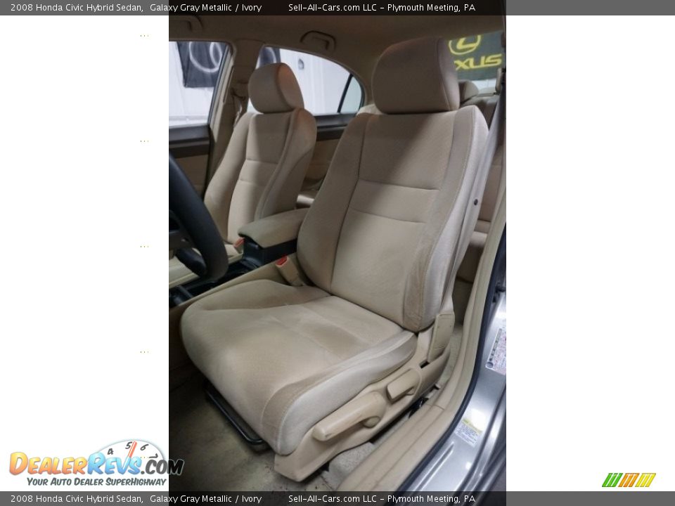 2008 Honda Civic Hybrid Sedan Galaxy Gray Metallic / Ivory Photo #23
