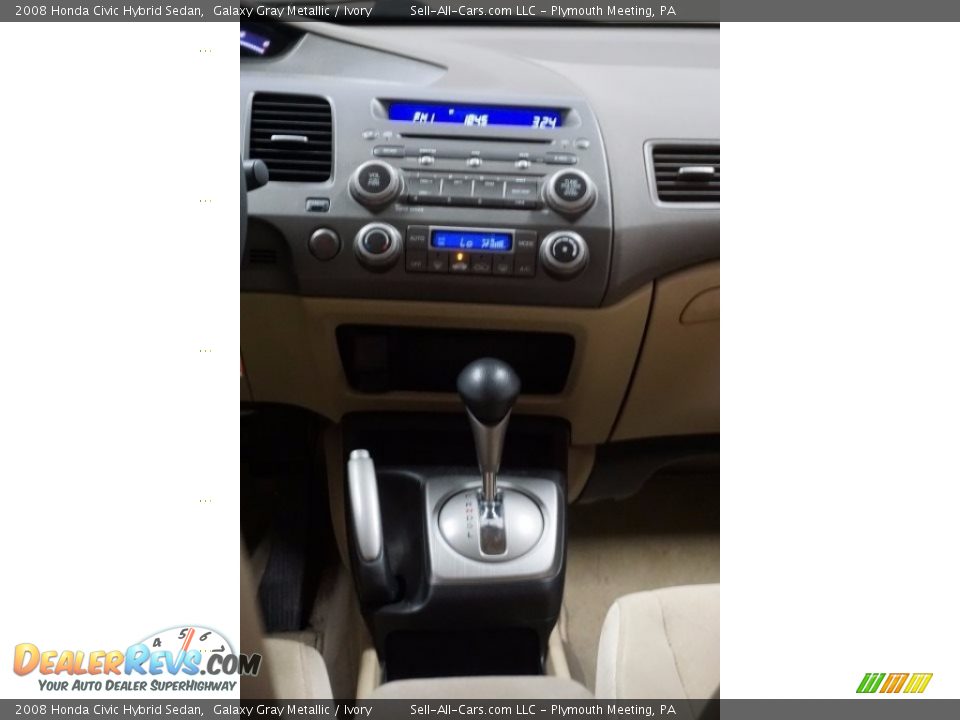 2008 Honda Civic Hybrid Sedan Galaxy Gray Metallic / Ivory Photo #26
