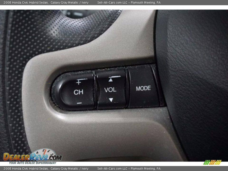 2008 Honda Civic Hybrid Sedan Galaxy Gray Metallic / Ivory Photo #28