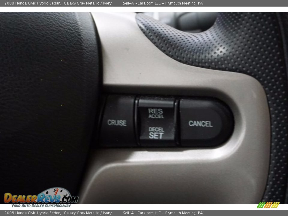 2008 Honda Civic Hybrid Sedan Galaxy Gray Metallic / Ivory Photo #29