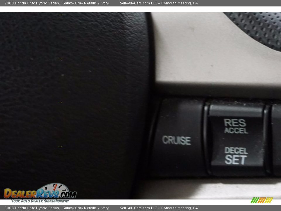 2008 Honda Civic Hybrid Sedan Galaxy Gray Metallic / Ivory Photo #30