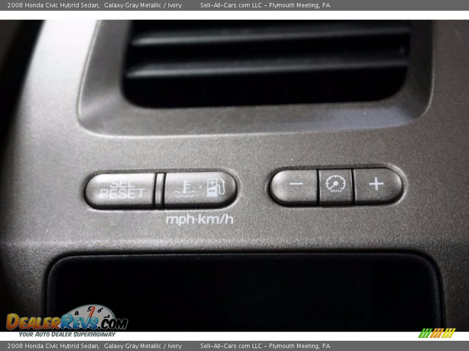 2008 Honda Civic Hybrid Sedan Galaxy Gray Metallic / Ivory Photo #33