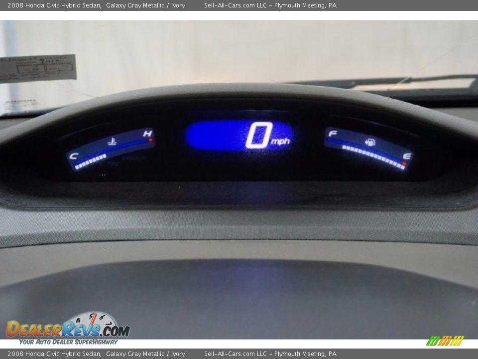 2008 Honda Civic Hybrid Sedan Galaxy Gray Metallic / Ivory Photo #36