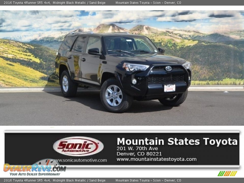 2016 Toyota 4Runner SR5 4x4 Midnight Black Metallic / Sand Beige Photo #1