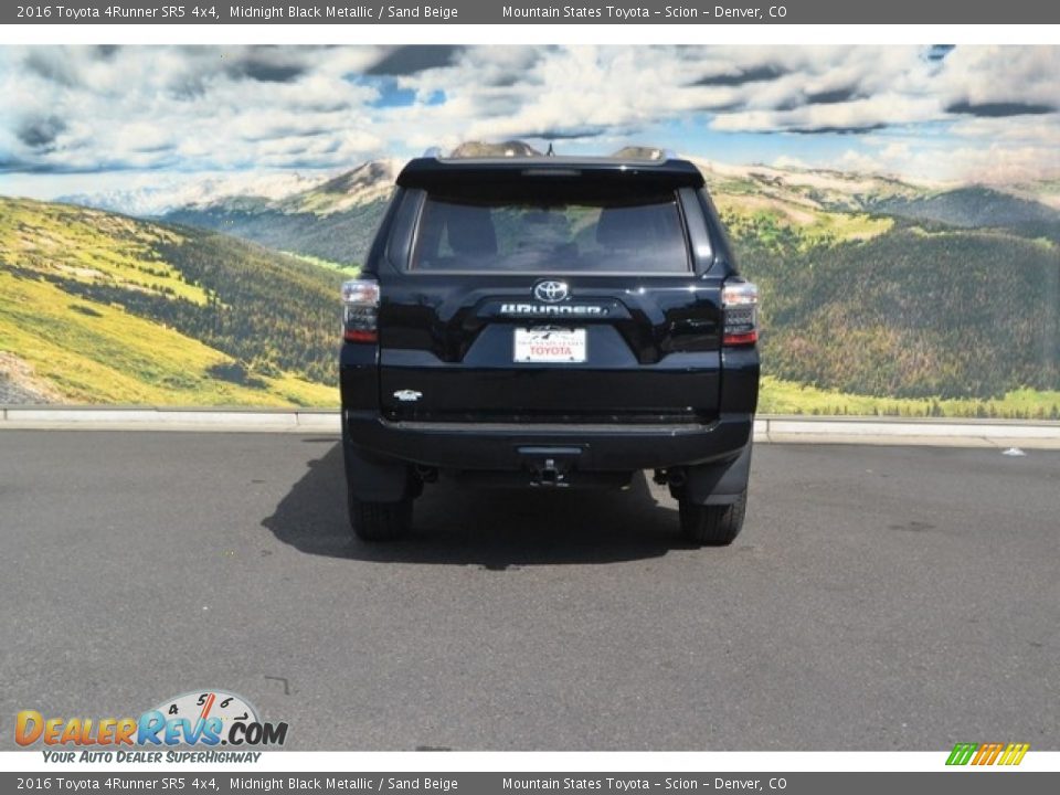 2016 Toyota 4Runner SR5 4x4 Midnight Black Metallic / Sand Beige Photo #4