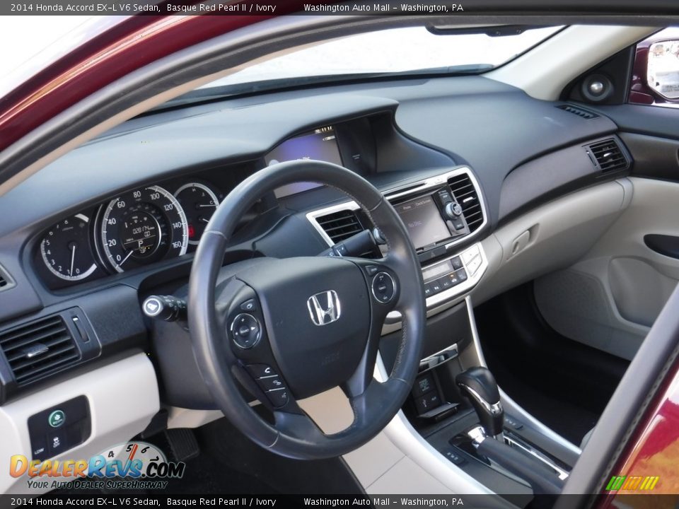 2014 Honda Accord EX-L V6 Sedan Basque Red Pearl II / Ivory Photo #12