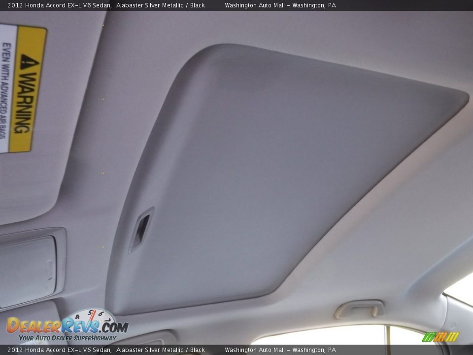 2012 Honda Accord EX-L V6 Sedan Alabaster Silver Metallic / Black Photo #9
