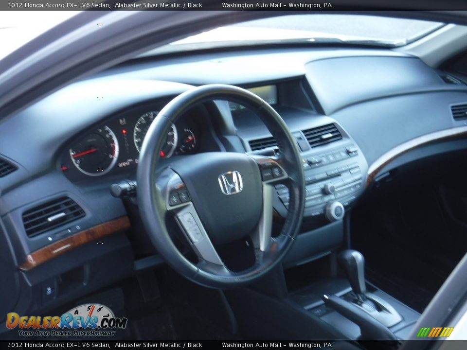 2012 Honda Accord EX-L V6 Sedan Alabaster Silver Metallic / Black Photo #11