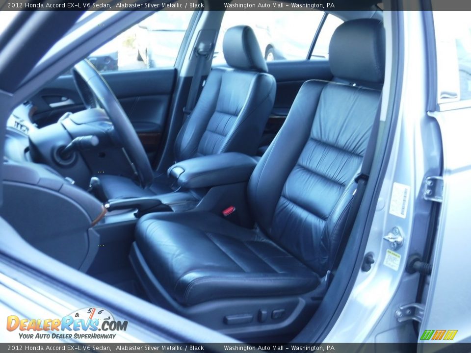 2012 Honda Accord EX-L V6 Sedan Alabaster Silver Metallic / Black Photo #12