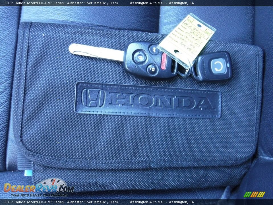 2012 Honda Accord EX-L V6 Sedan Alabaster Silver Metallic / Black Photo #19
