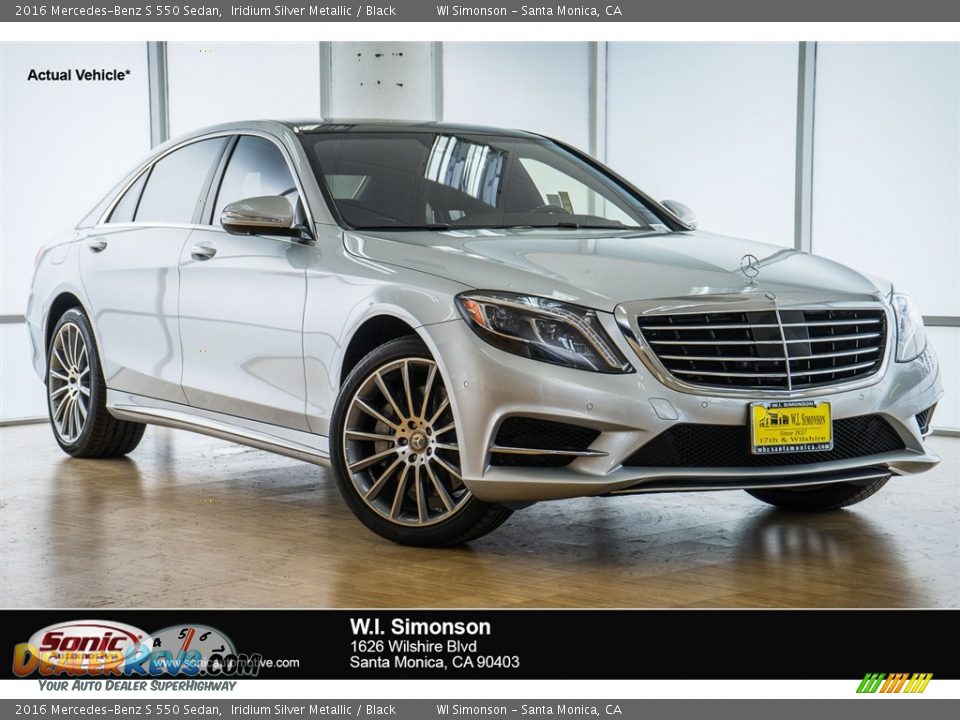 2016 Mercedes-Benz S 550 Sedan Iridium Silver Metallic / Black Photo #1