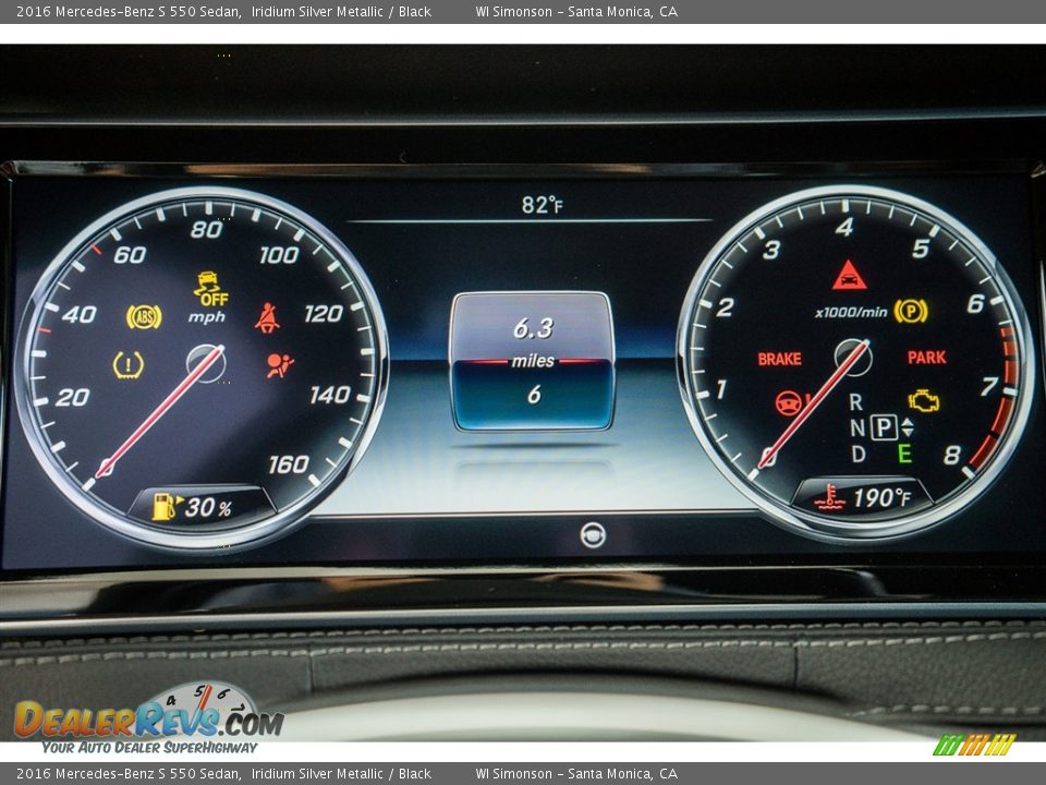 2016 Mercedes-Benz S 550 Sedan Iridium Silver Metallic / Black Photo #7