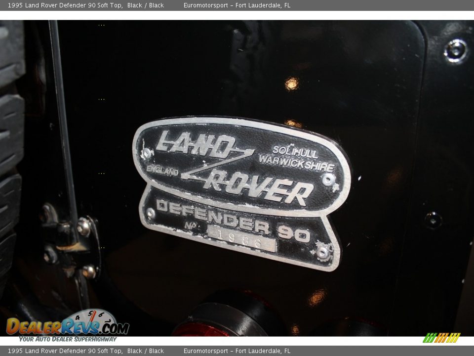 1995 Land Rover Defender 90 Soft Top Black / Black Photo #11