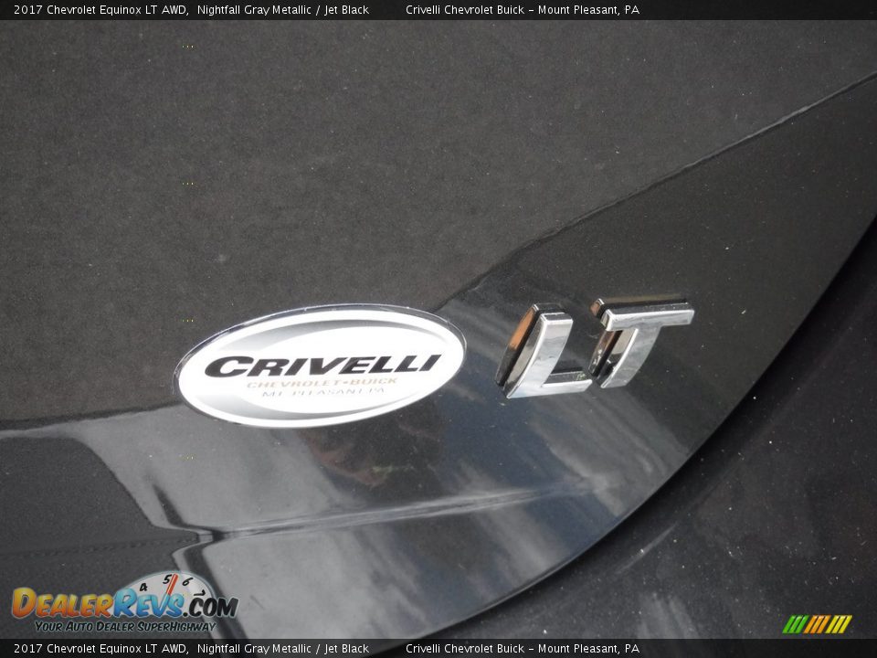 2017 Chevrolet Equinox LT AWD Nightfall Gray Metallic / Jet Black Photo #7