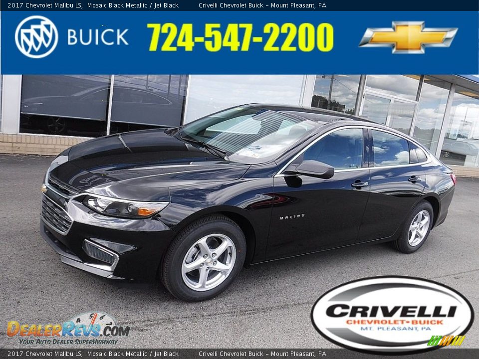 2017 Chevrolet Malibu LS Mosaic Black Metallic / Jet Black Photo #1