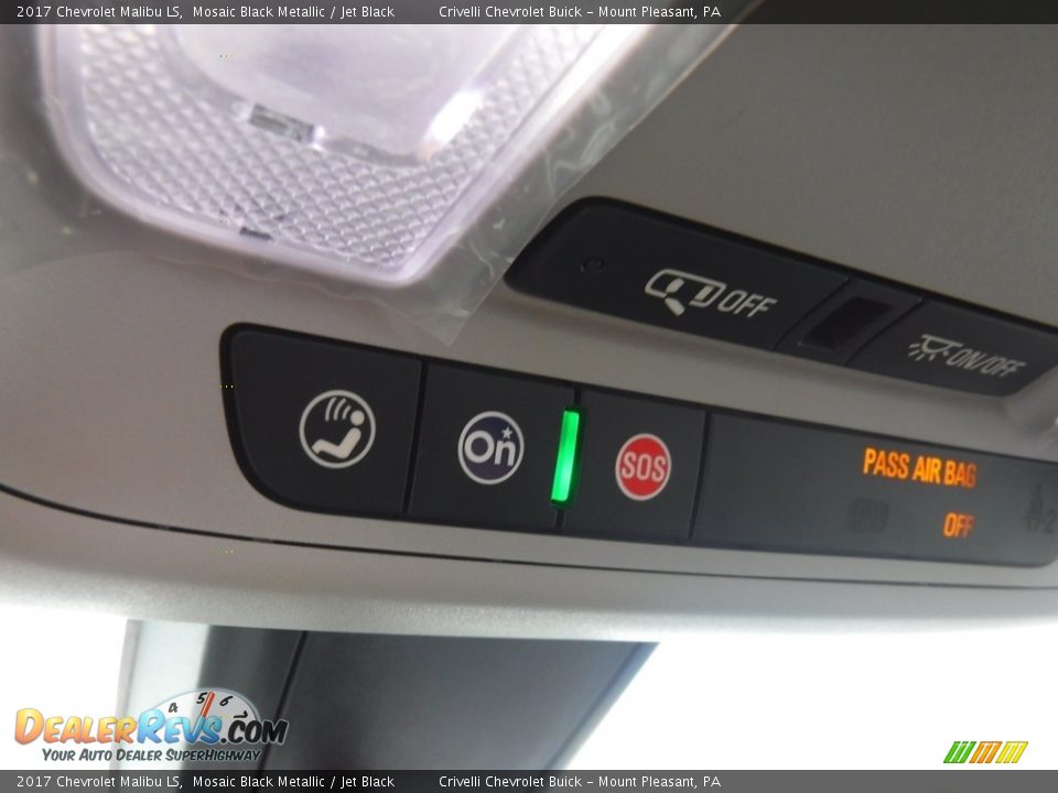 2017 Chevrolet Malibu LS Mosaic Black Metallic / Jet Black Photo #13