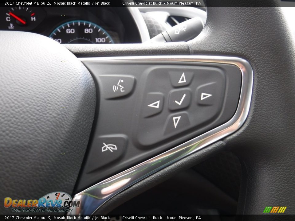 2017 Chevrolet Malibu LS Mosaic Black Metallic / Jet Black Photo #16