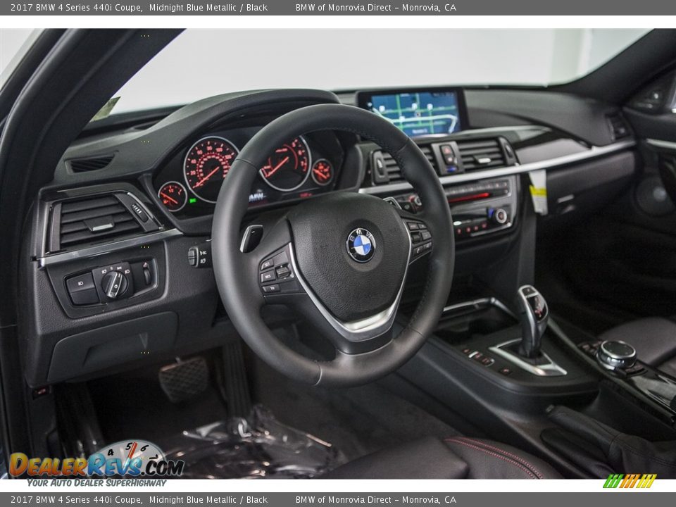 Black Interior - 2017 BMW 4 Series 440i Coupe Photo #6