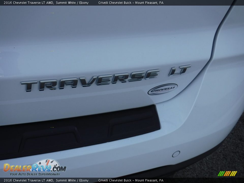 2016 Chevrolet Traverse LT AWD Summit White / Ebony Photo #8