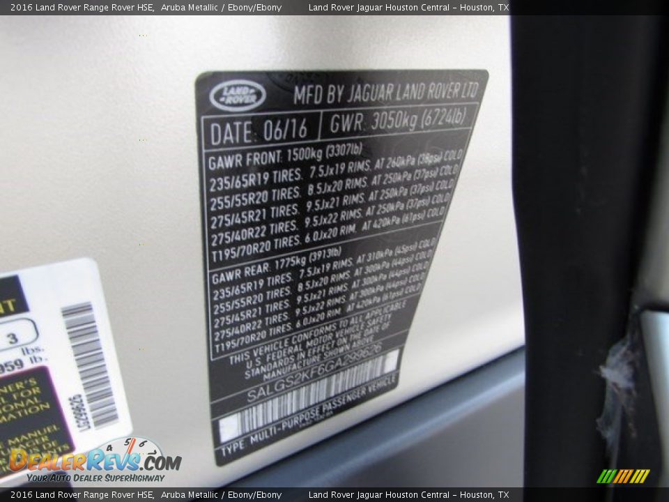 2016 Land Rover Range Rover HSE Aruba Metallic / Ebony/Ebony Photo #18