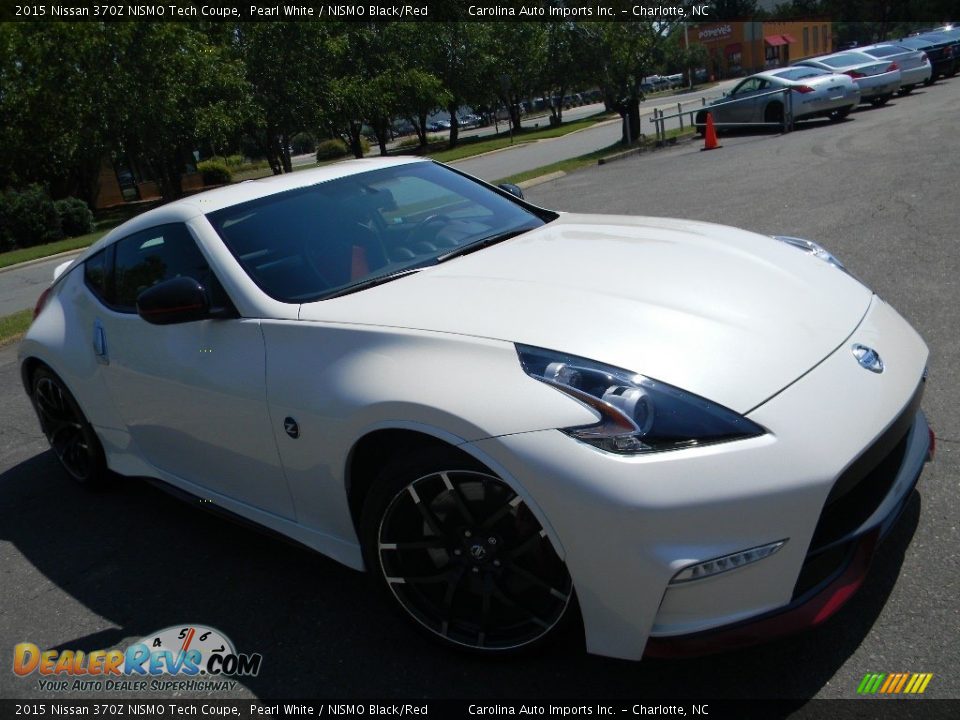 2015 Nissan 370Z NISMO Tech Coupe Pearl White / NISMO Black/Red Photo #3