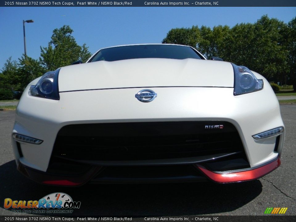 2015 Nissan 370Z NISMO Tech Coupe Pearl White / NISMO Black/Red Photo #4