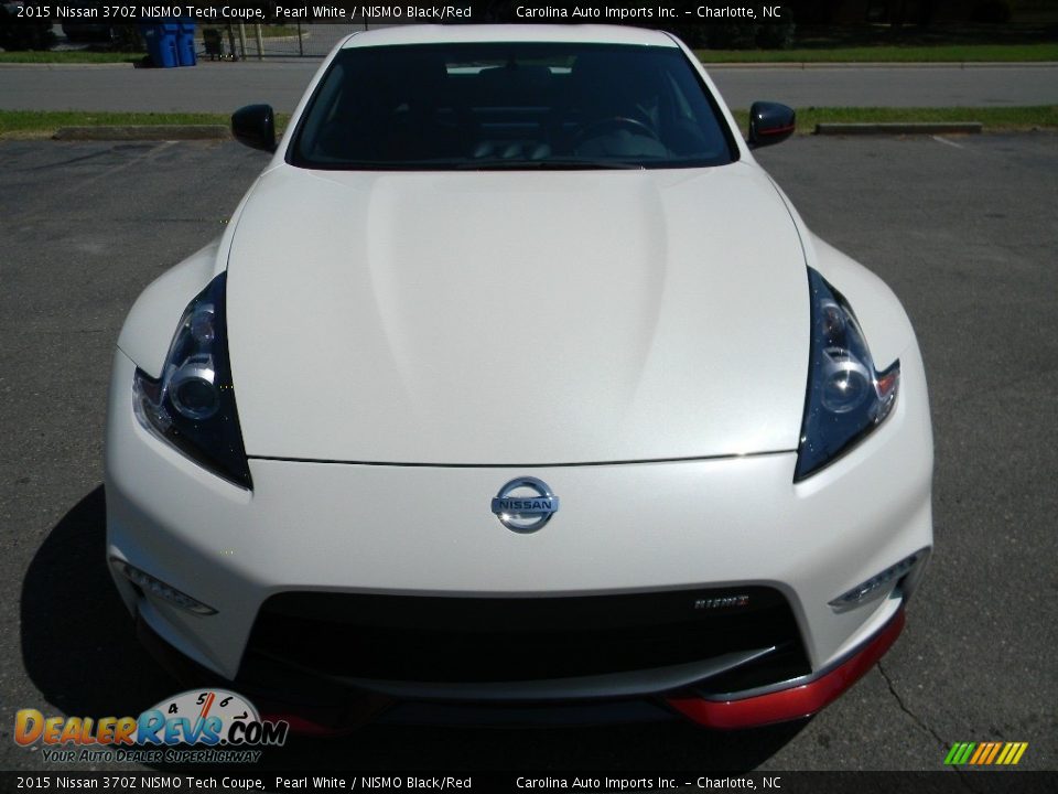 2015 Nissan 370Z NISMO Tech Coupe Pearl White / NISMO Black/Red Photo #5