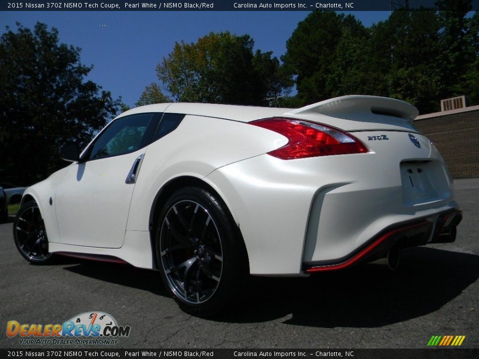 2015 Nissan 370Z NISMO Tech Coupe Pearl White / NISMO Black/Red Photo #8
