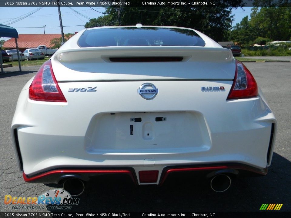 2015 Nissan 370Z NISMO Tech Coupe Pearl White / NISMO Black/Red Photo #9