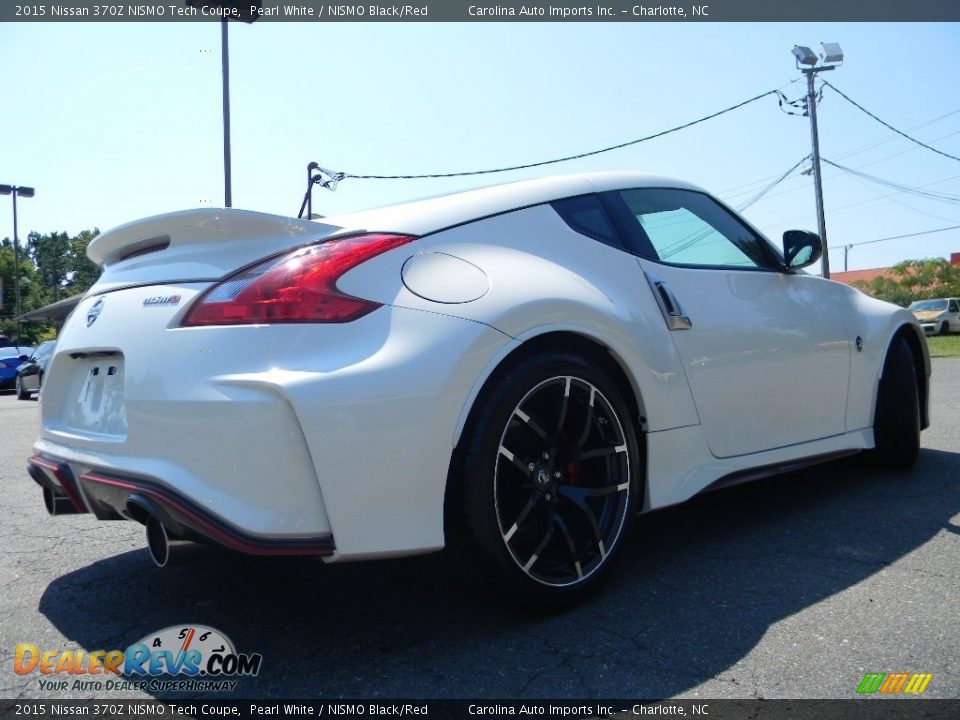2015 Nissan 370Z NISMO Tech Coupe Pearl White / NISMO Black/Red Photo #10