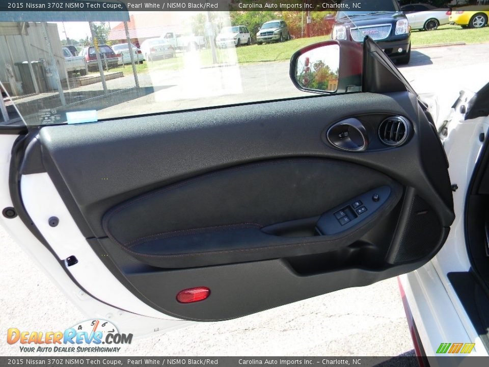 2015 Nissan 370Z NISMO Tech Coupe Pearl White / NISMO Black/Red Photo #18