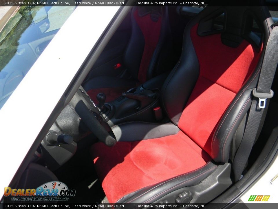 2015 Nissan 370Z NISMO Tech Coupe Pearl White / NISMO Black/Red Photo #20