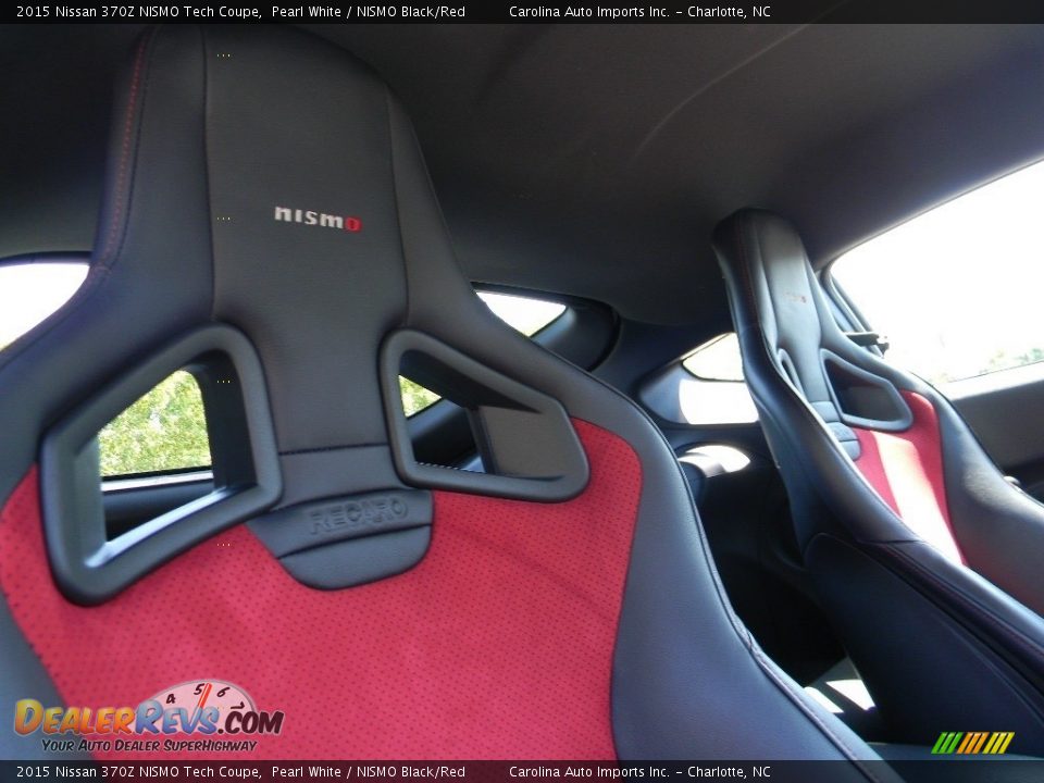 2015 Nissan 370Z NISMO Tech Coupe Pearl White / NISMO Black/Red Photo #23