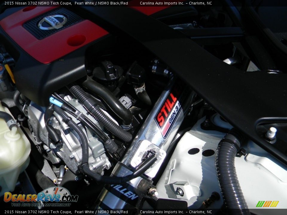 2015 Nissan 370Z NISMO Tech Coupe Pearl White / NISMO Black/Red Photo #25