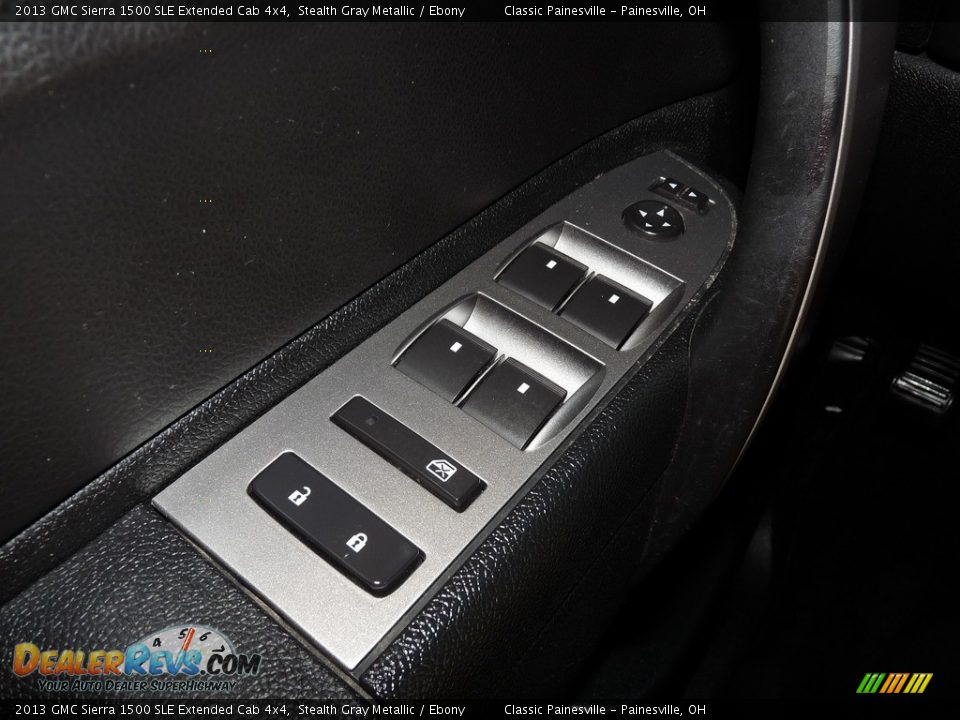 2013 GMC Sierra 1500 SLE Extended Cab 4x4 Stealth Gray Metallic / Ebony Photo #9