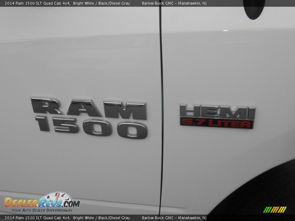 2014 Ram 1500 SLT Quad Cab 4x4 Bright White / Black/Diesel Gray Photo #13