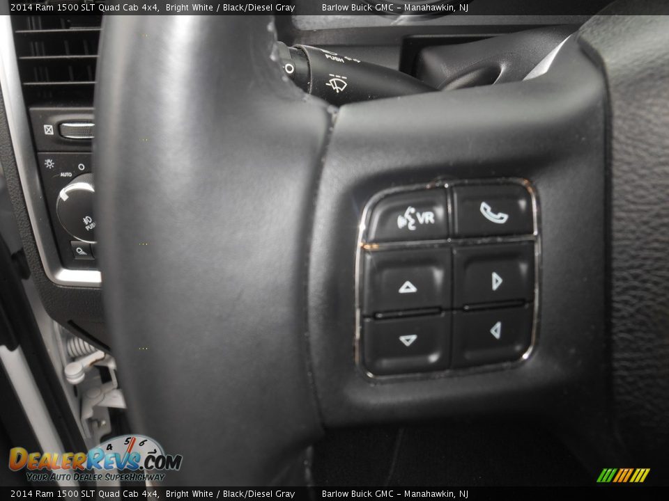 2014 Ram 1500 SLT Quad Cab 4x4 Bright White / Black/Diesel Gray Photo #22