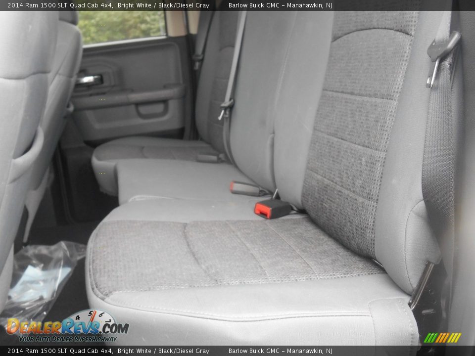 2014 Ram 1500 SLT Quad Cab 4x4 Bright White / Black/Diesel Gray Photo #25