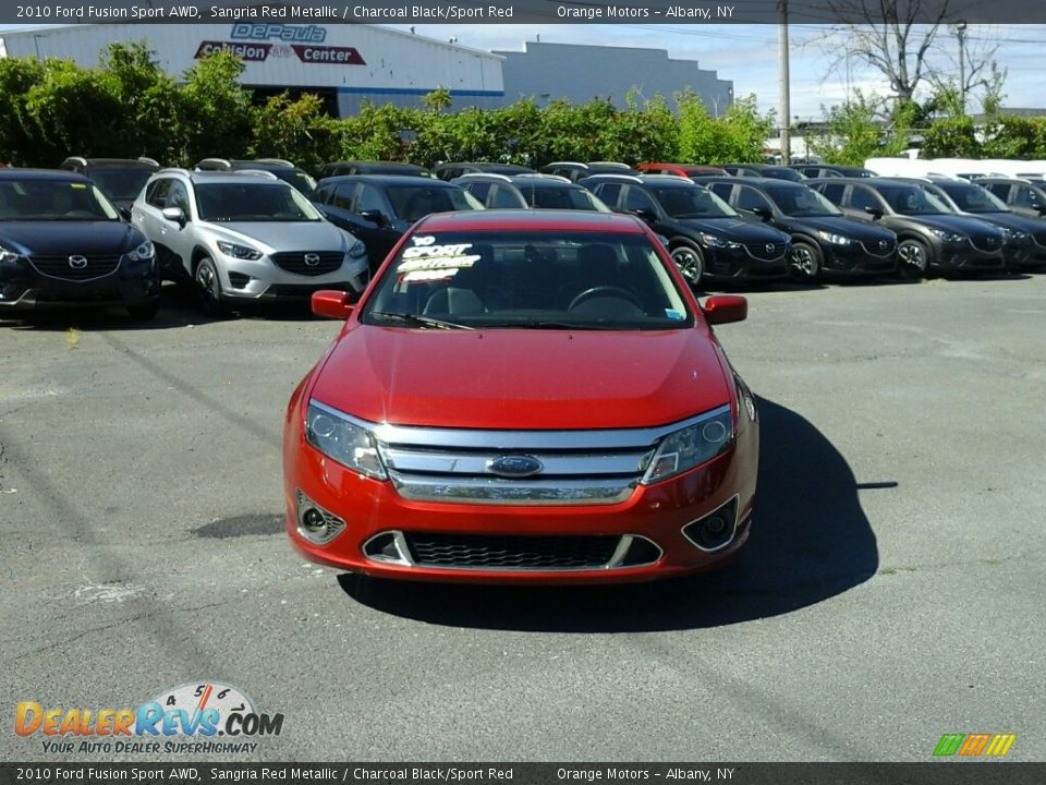 2010 Ford Fusion Sport AWD Sangria Red Metallic / Charcoal Black/Sport Red Photo #2