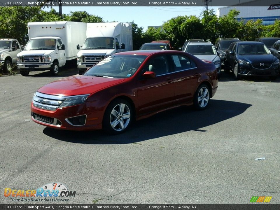 2010 Ford Fusion Sport AWD Sangria Red Metallic / Charcoal Black/Sport Red Photo #3