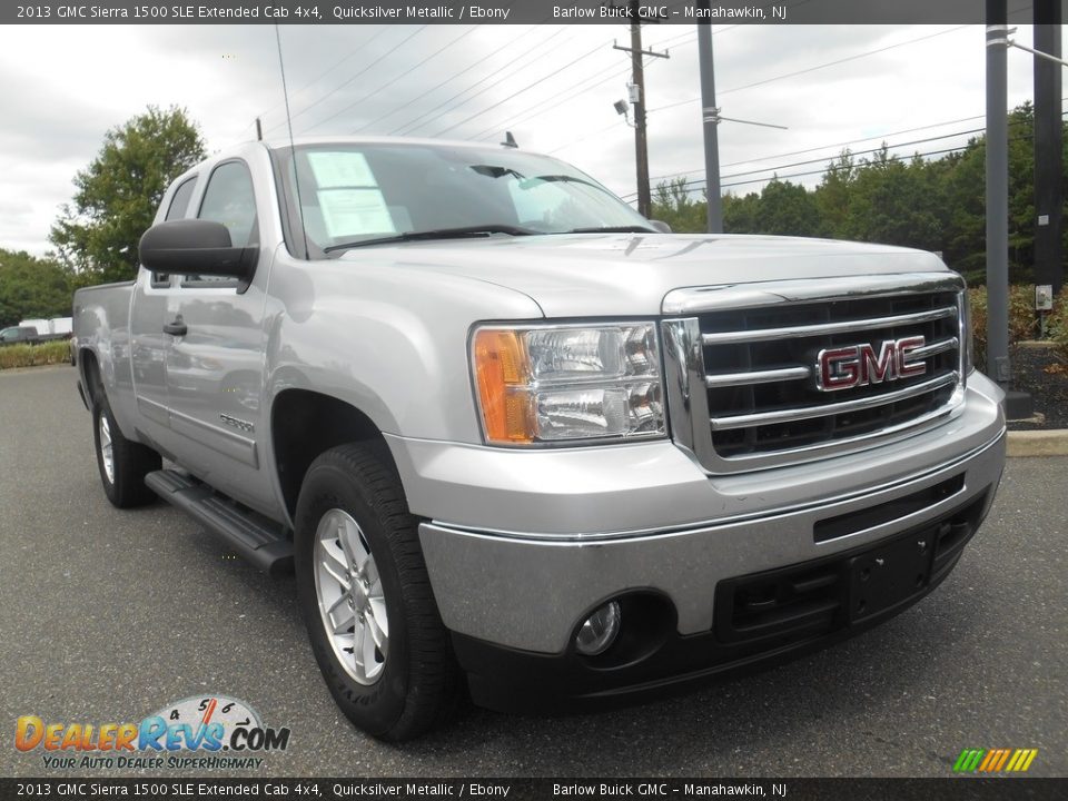 2013 GMC Sierra 1500 SLE Extended Cab 4x4 Quicksilver Metallic / Ebony Photo #1