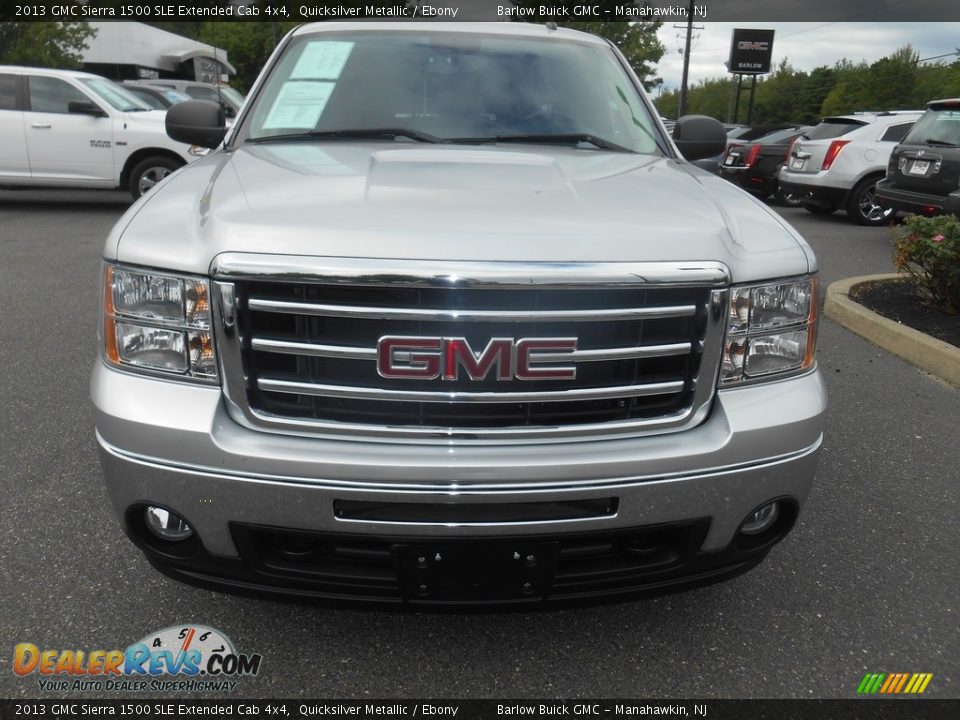 2013 GMC Sierra 1500 SLE Extended Cab 4x4 Quicksilver Metallic / Ebony Photo #2