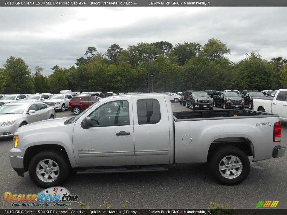 2013 GMC Sierra 1500 SLE Extended Cab 4x4 Quicksilver Metallic / Ebony Photo #3