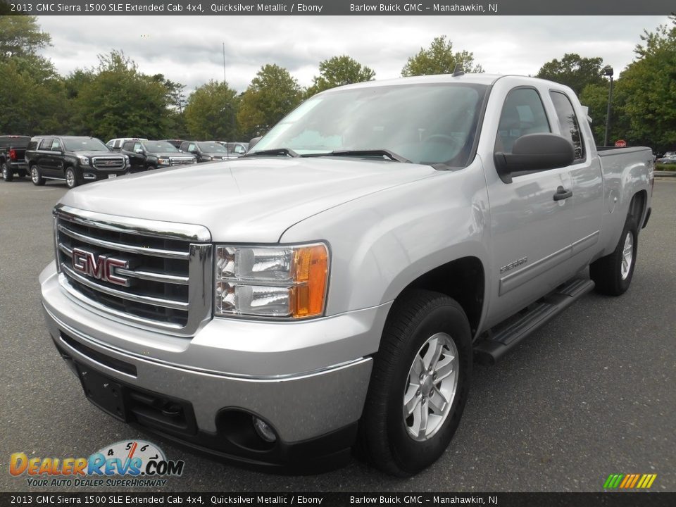 2013 GMC Sierra 1500 SLE Extended Cab 4x4 Quicksilver Metallic / Ebony Photo #4