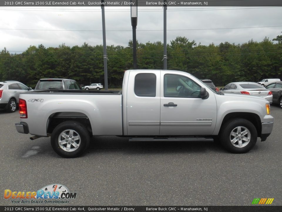 2013 GMC Sierra 1500 SLE Extended Cab 4x4 Quicksilver Metallic / Ebony Photo #5