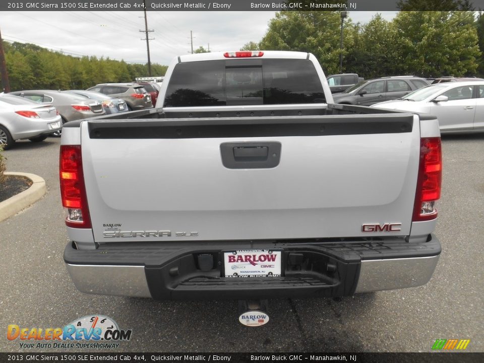 2013 GMC Sierra 1500 SLE Extended Cab 4x4 Quicksilver Metallic / Ebony Photo #6