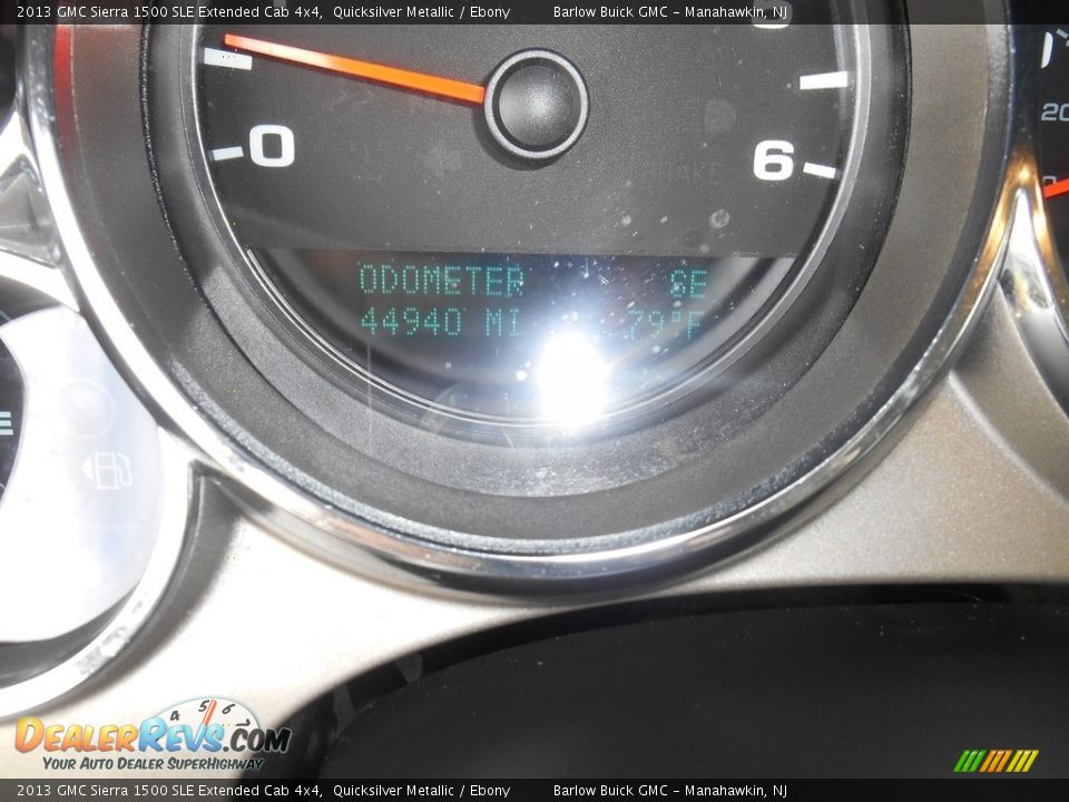 2013 GMC Sierra 1500 SLE Extended Cab 4x4 Quicksilver Metallic / Ebony Photo #11